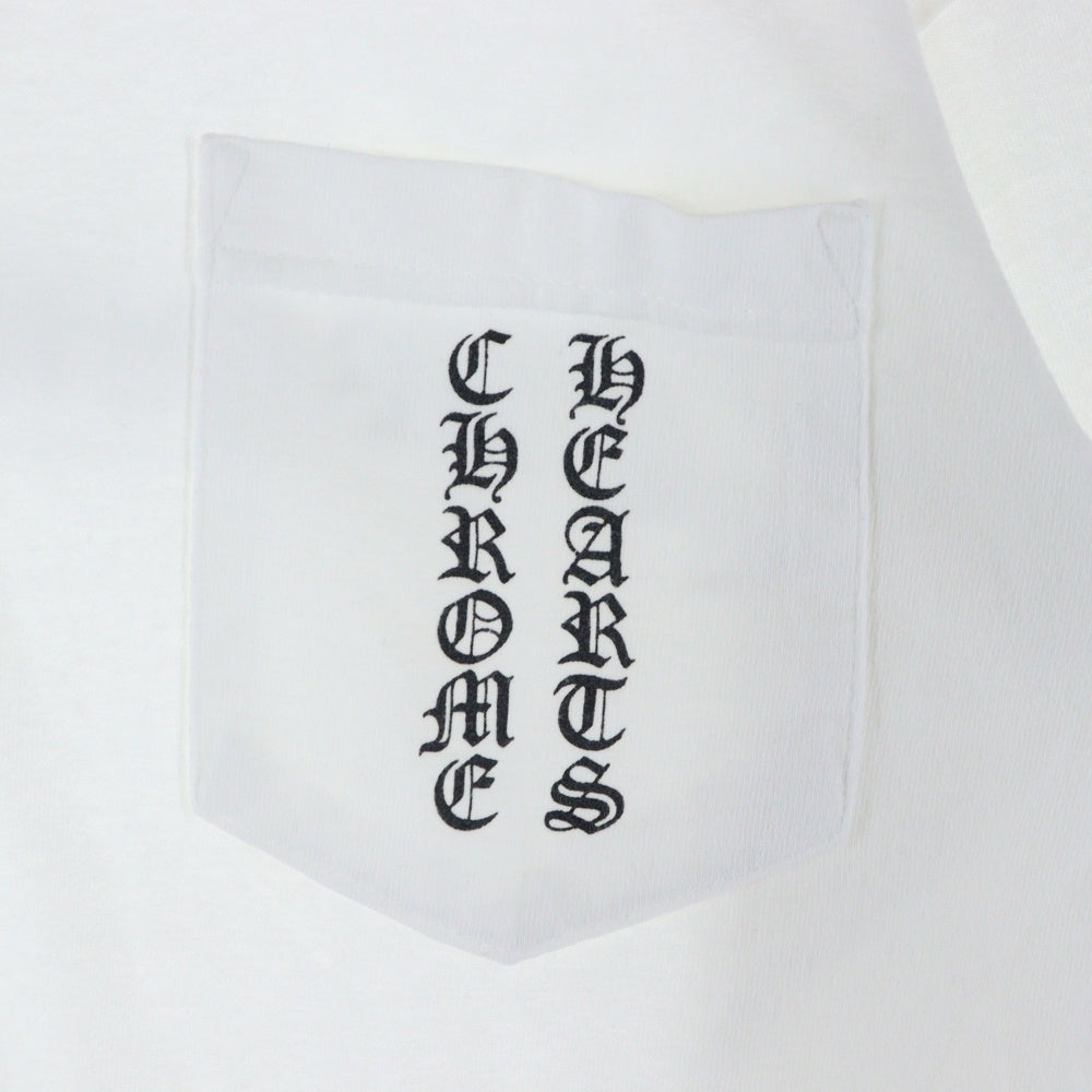 CHROME HEARTS(クロムハーツ) OLD バックスクロールラベルプリント クルーネック 長袖Tシャツ ホワイト
