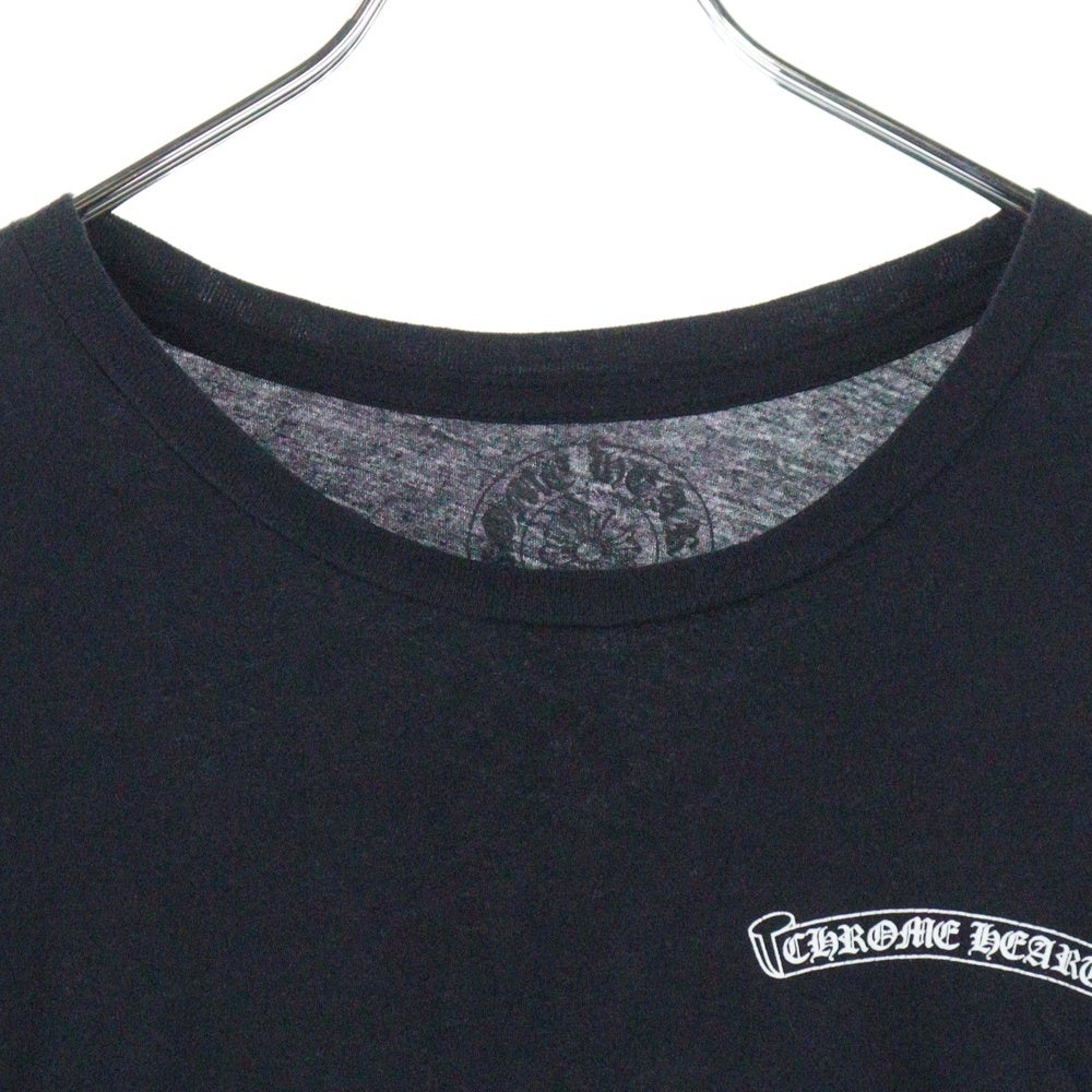 CHROME HEARTS(クロムハーツ) CH PLUS バックCHプラスプリント クルーネック 半袖Tシャツ ブラック レディース