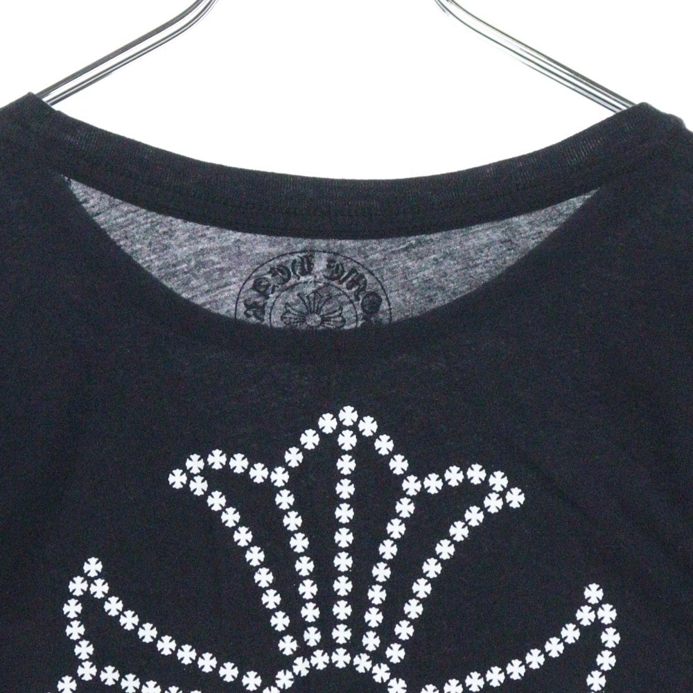 CHROME HEARTS(クロムハーツ) CH PLUS バックCHプラスプリント クルーネック 半袖Tシャツ ブラック レディース