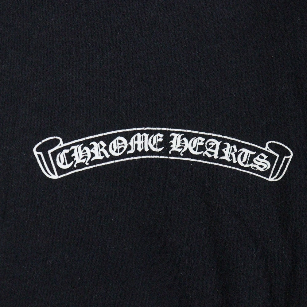 CHROME HEARTS(クロムハーツ) CH PLUS バックCHプラスプリント クルーネック 半袖Tシャツ ブラック レディース