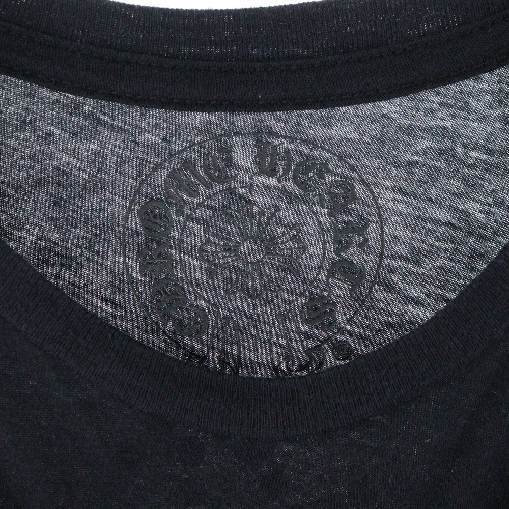 CHROME HEARTS(クロムハーツ) CH PLUS バックCHプラスプリント クルーネック 半袖Tシャツ ブラック レディース