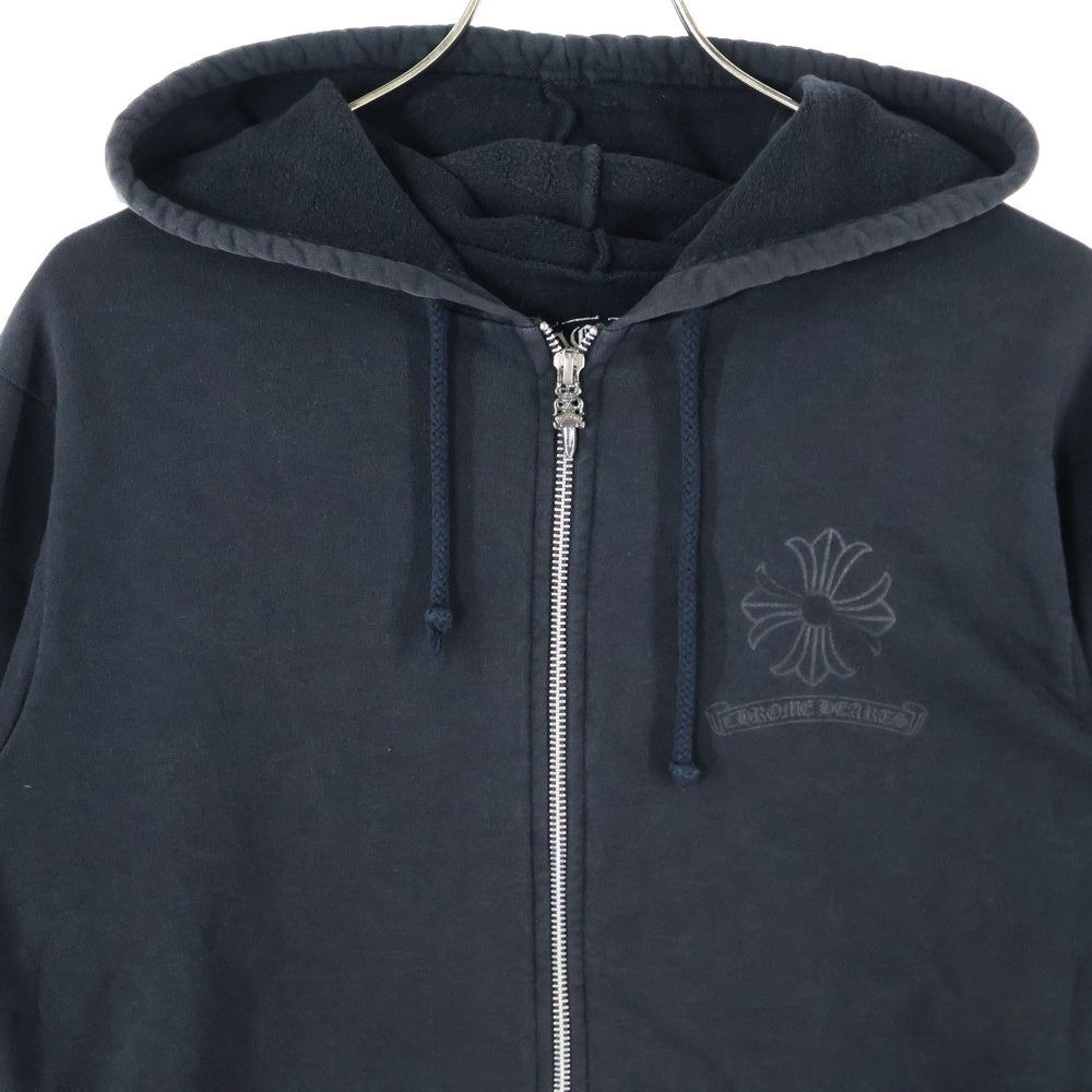 CHROME HEARTS(クロムハーツ) CH PLUS バックCHプラスプリント ダガージップ パーカー ブラック