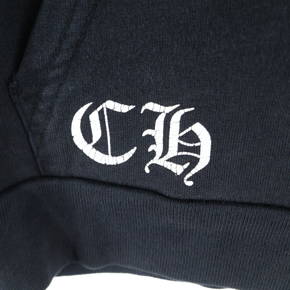 CHROME HEARTS(クロムハーツ) CH PLUS バックCHプラスプリント ダガージップ パーカー ブラック
