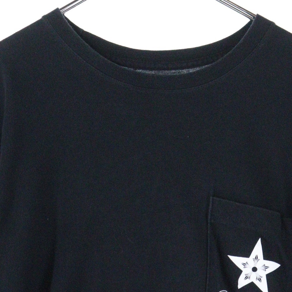CHROME HEARTS(クロムハーツ) STR バックラージスタープリント クルーネック 長袖Tシャツ ブラック