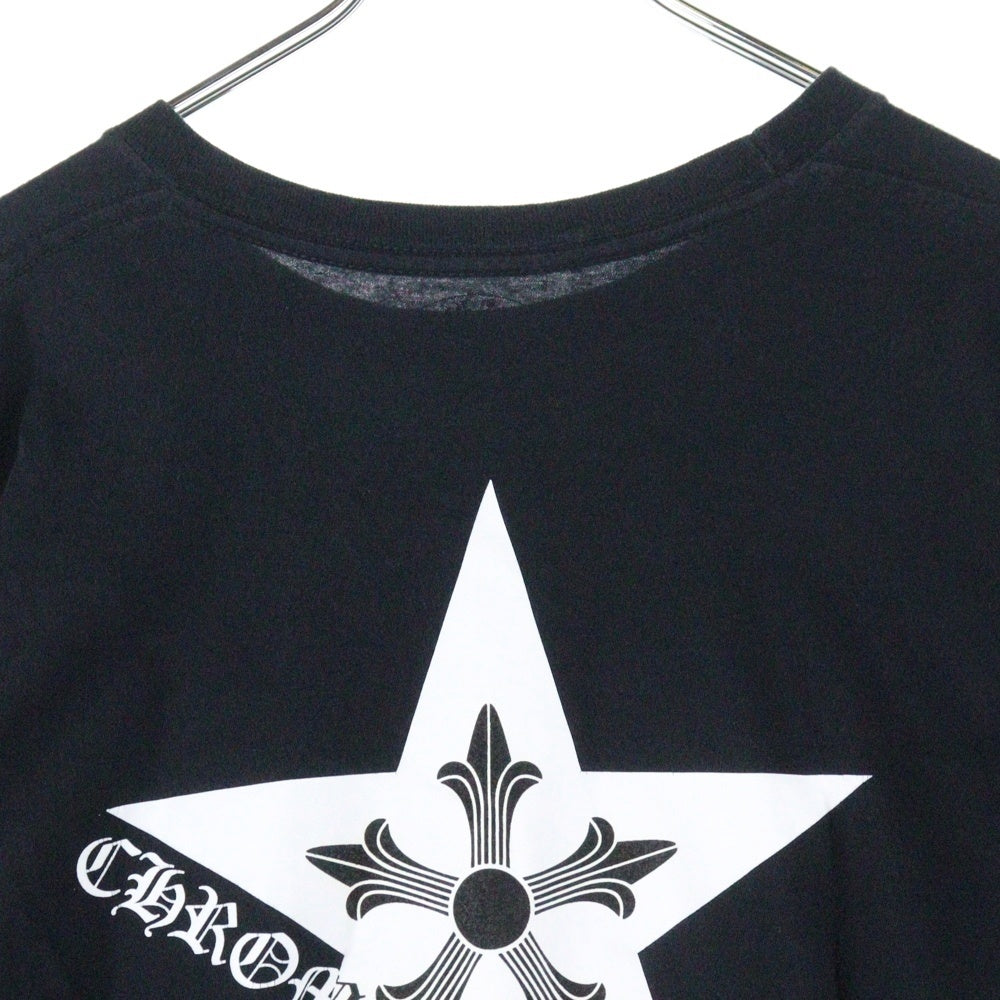CHROME HEARTS(クロムハーツ) STR バックラージスタープリント クルーネック 長袖Tシャツ ブラック