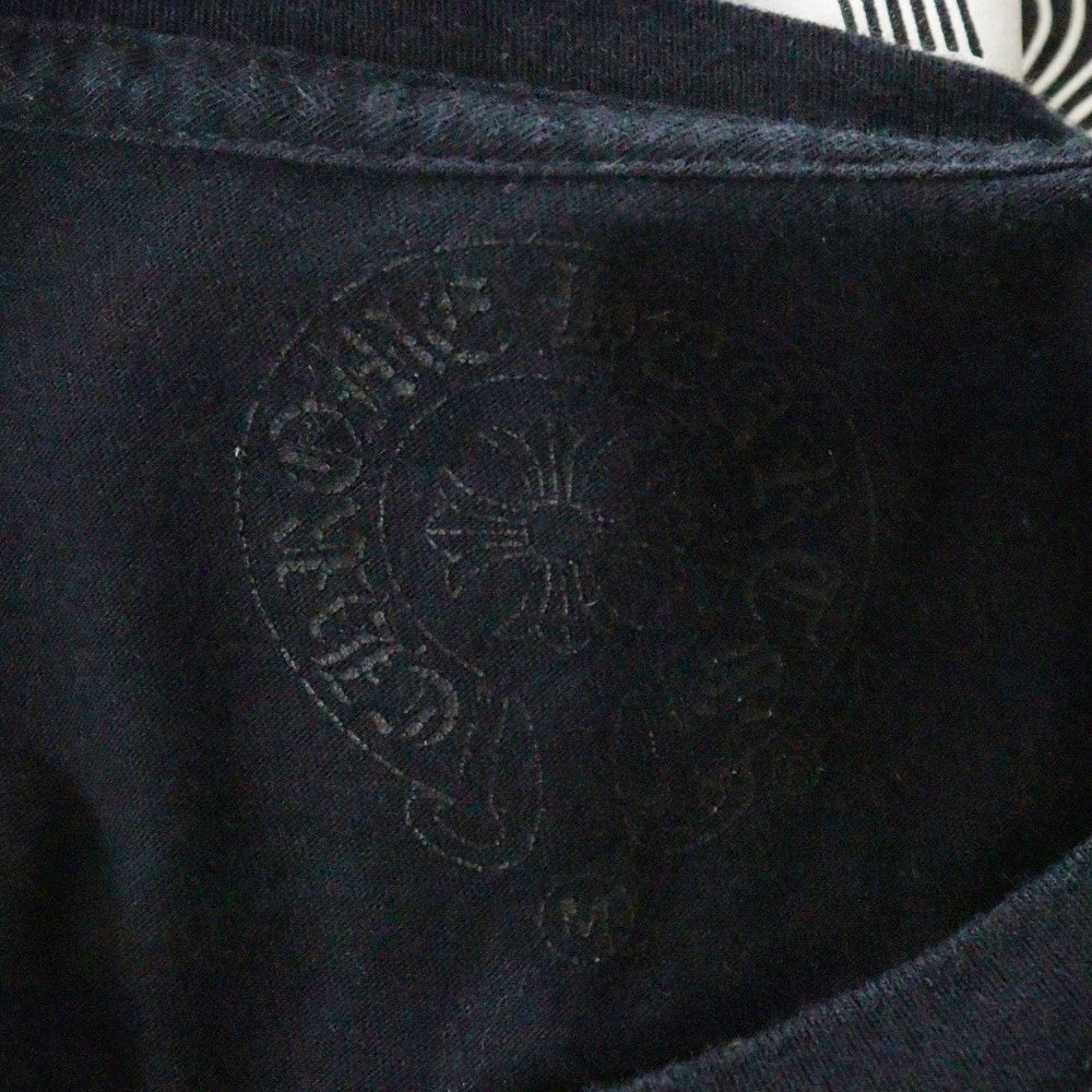 CHROME HEARTS(クロムハーツ) STR バックラージスタープリント クルーネック 長袖Tシャツ ブラック