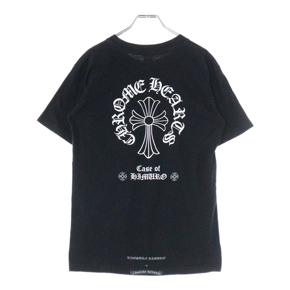CHROME HEARTS(クロムハーツ) ×KYOSUKE HIMURO CH T-SHRT HMR 氷室京介15周年 バッククロスプリントクルーネック 半袖Tシャツカットソー ブラック