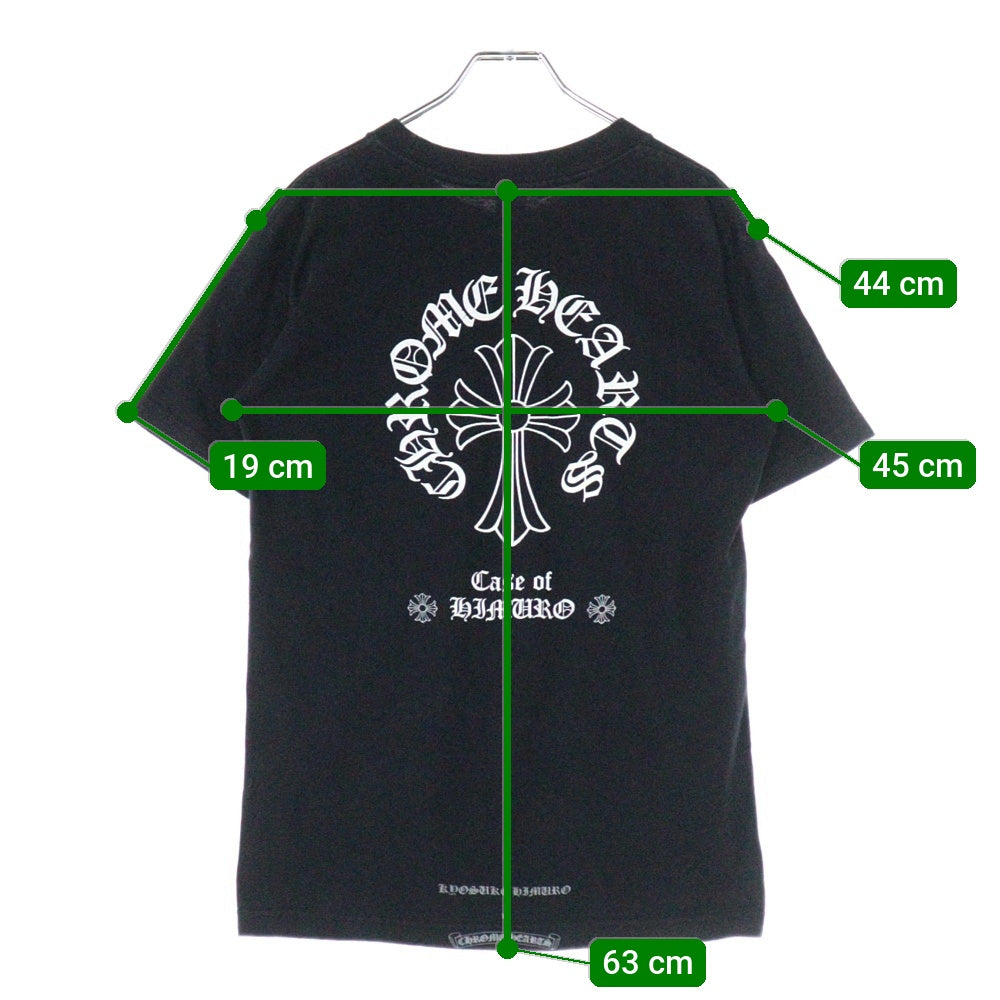CHROME HEARTS(クロムハーツ) ×KYOSUKE HIMURO CH T-SHRT HMR 氷室京介15周年 バッククロスプリントクルーネック 半袖Tシャツカットソー ブラック
