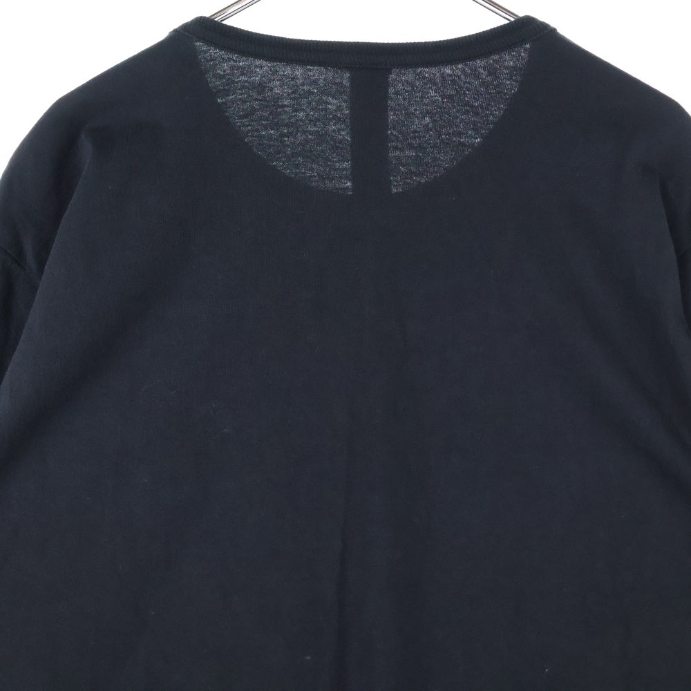 CHROME HEARTS(クロムハーツ) YNOT L/S TEE フロントロゴ刺繍 袖CHクロス刺繍 クルーネック 長袖Tシャツ ブラック