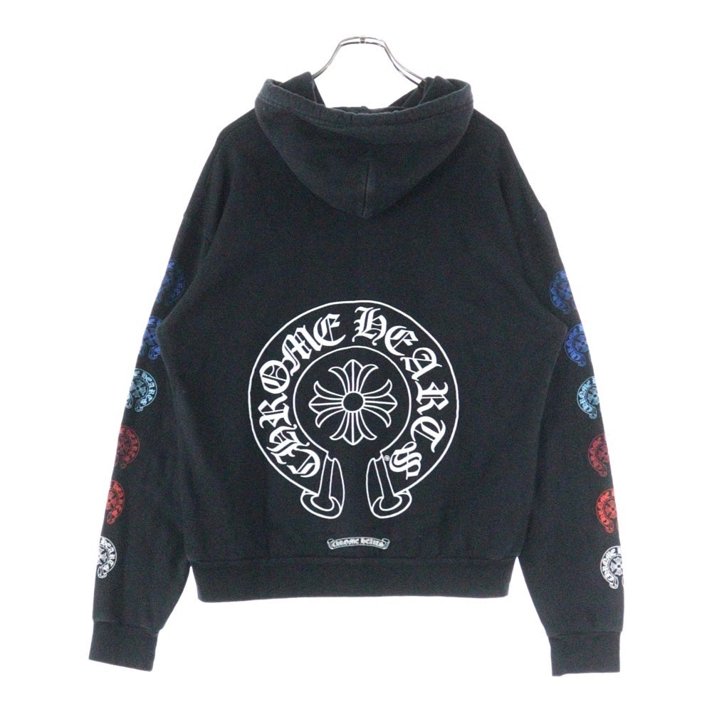 CHROME HEARTS(クロムハーツ) Multi Color Horseshoe マルチホーシュープリント プローバーパーカー ブラック