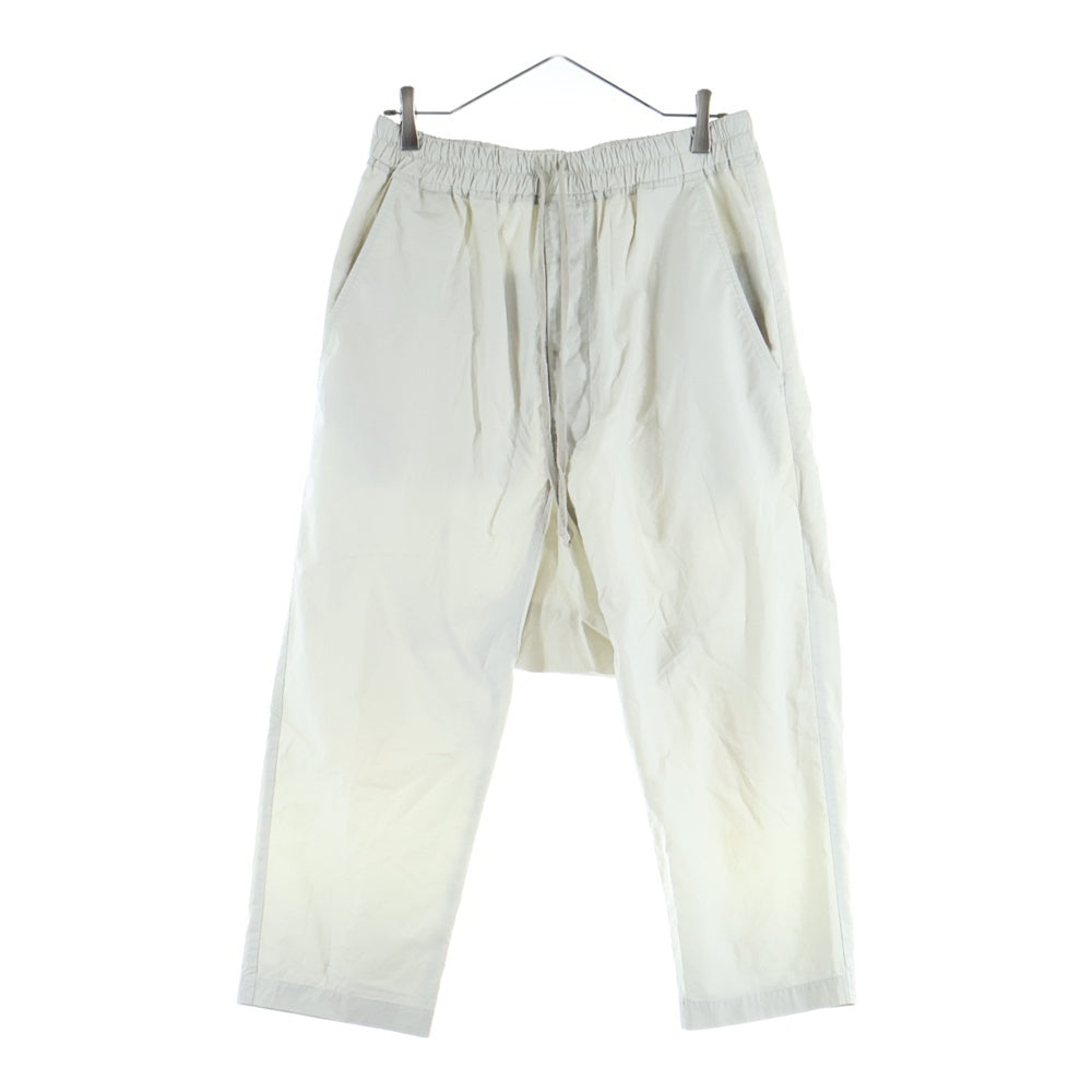 DRKSHDW(ダークシャドウ) 21SS Drawstring cropped pants ドローストリングクロップドパンツ サルエルパンツ ホワイト RU21S6381-P
