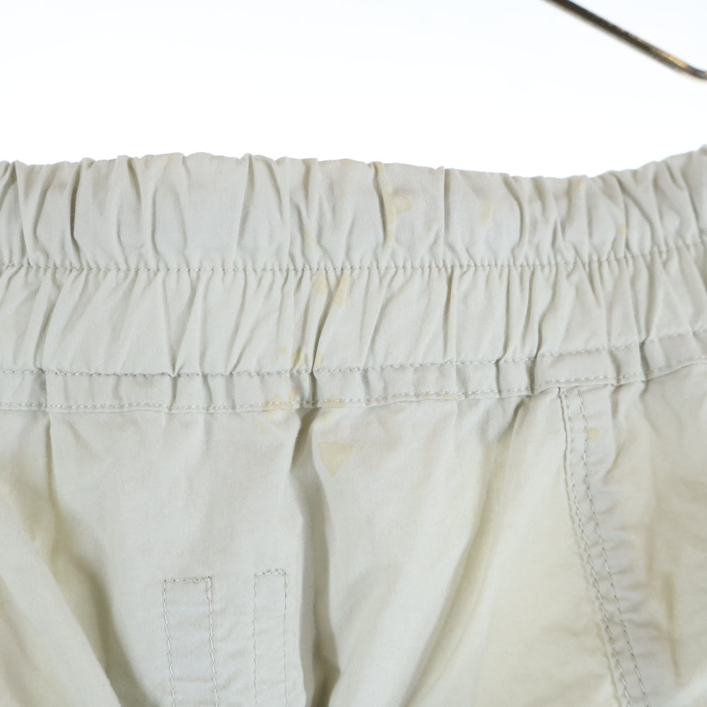 DRKSHDW(ダークシャドウ) 21SS Drawstring cropped pants ドローストリングクロップドパンツ サルエルパンツ ホワイト RU21S6381-P