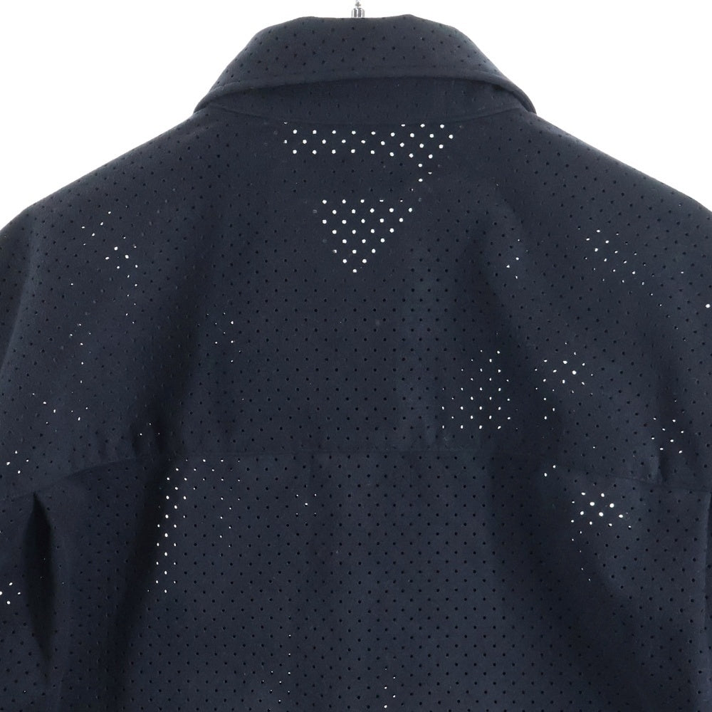 COOTIE PRODUCTIONS(クーティー プロダクションズ) Punching Faux Suede Work S/S Shirt パンチング スエード ワーク シャツ CTE-25S412 ブラック