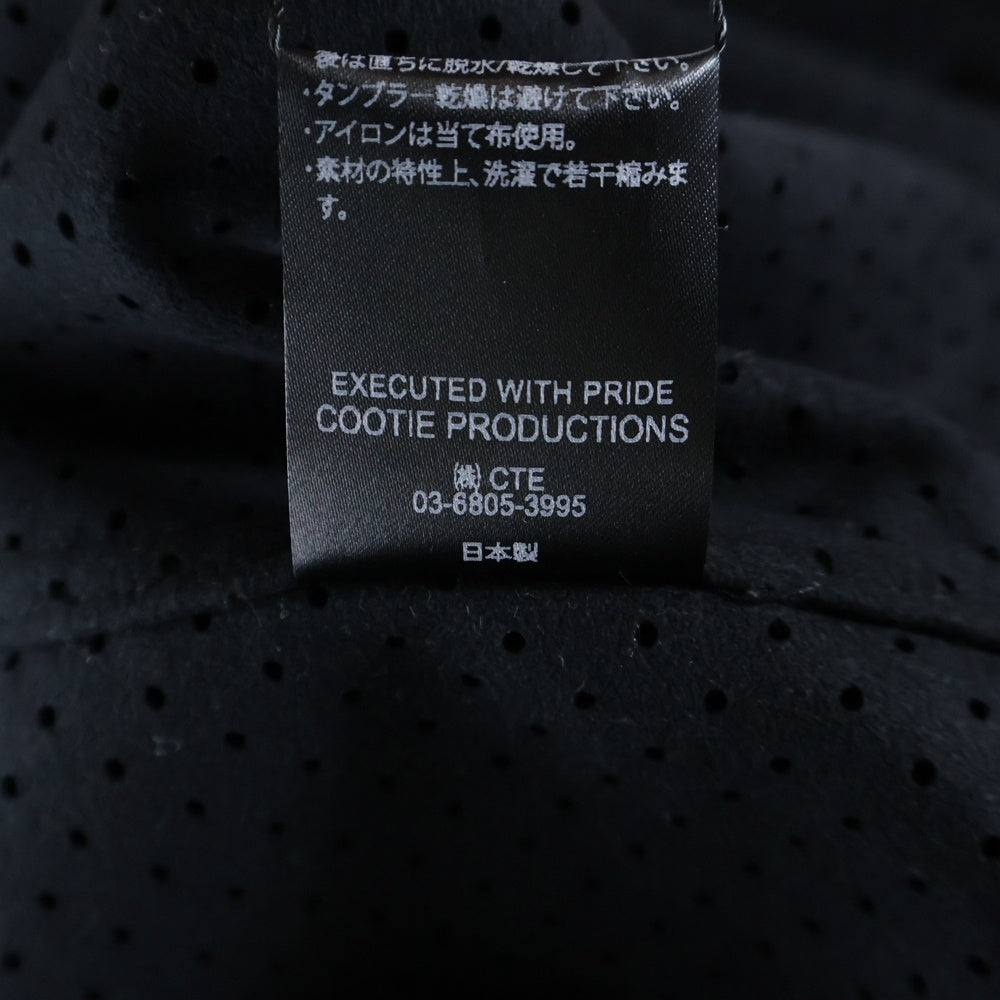 COOTIE PRODUCTIONS(クーティー プロダクションズ) Punching Faux Suede Work S/S Shirt パンチング スエード ワーク シャツ CTE-25S412 ブラック