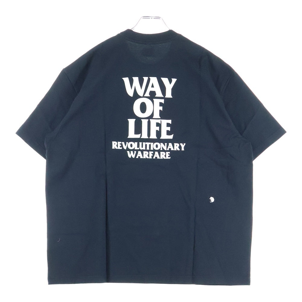 RATS(ラッツ) BOX LOGO WAY OF LIFE TEE フロントロゴプリント クルーネック 半袖Tシャツ ブラック 24'SPT-0801