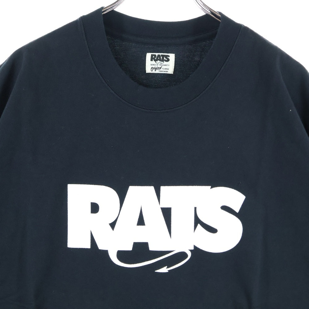 RATS(ラッツ) BOX LOGO WAY OF LIFE TEE フロントロゴプリント クルーネック 半袖Tシャツ ブラック 24'SPT-0801