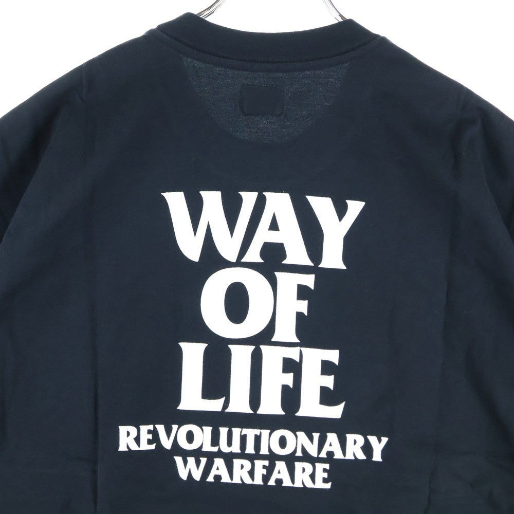 RATS(ラッツ) BOX LOGO WAY OF LIFE TEE フロントロゴプリント クルーネック 半袖Tシャツ ブラック 24'SPT-0801