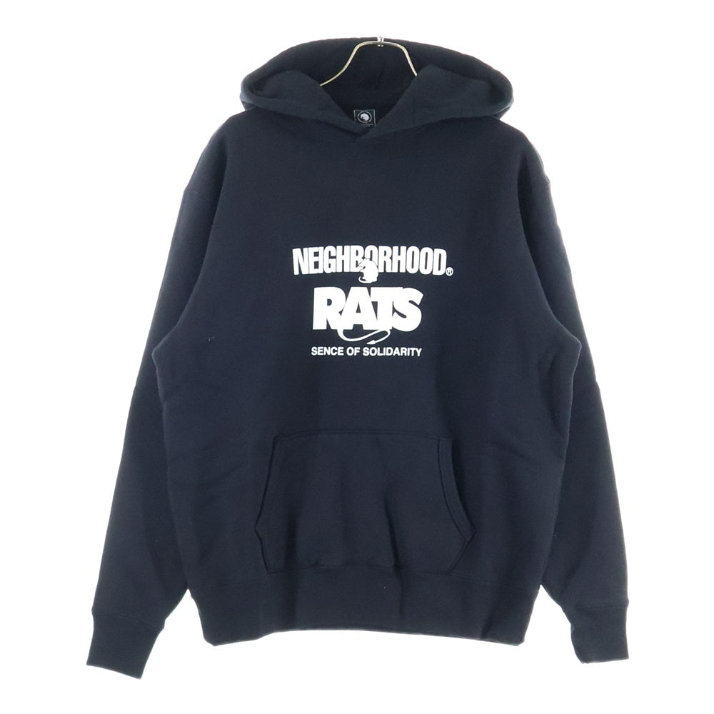 NEIGHBORHOOD(ネイバーフッド) ×RATS ラッツ 20周年記念 両面プリント プルオーバーパーカー ブラック 25'SPH-0104