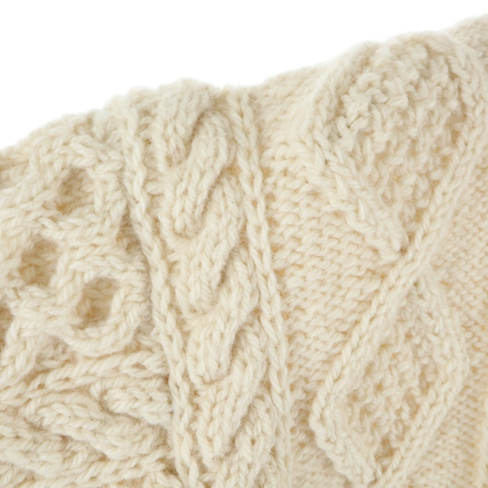 INVERALLAN(インバーアラン) STRATHTAY クルーネック ケーブルニット ホワイト