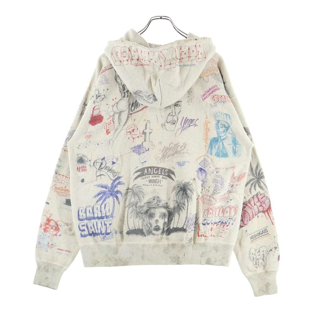 SAINT MICHAEL(セントマイケル) 24SS ×Born Raised ボーン レイズド プルオーバーパーカー ベージュ SM-YS8-0000-C11