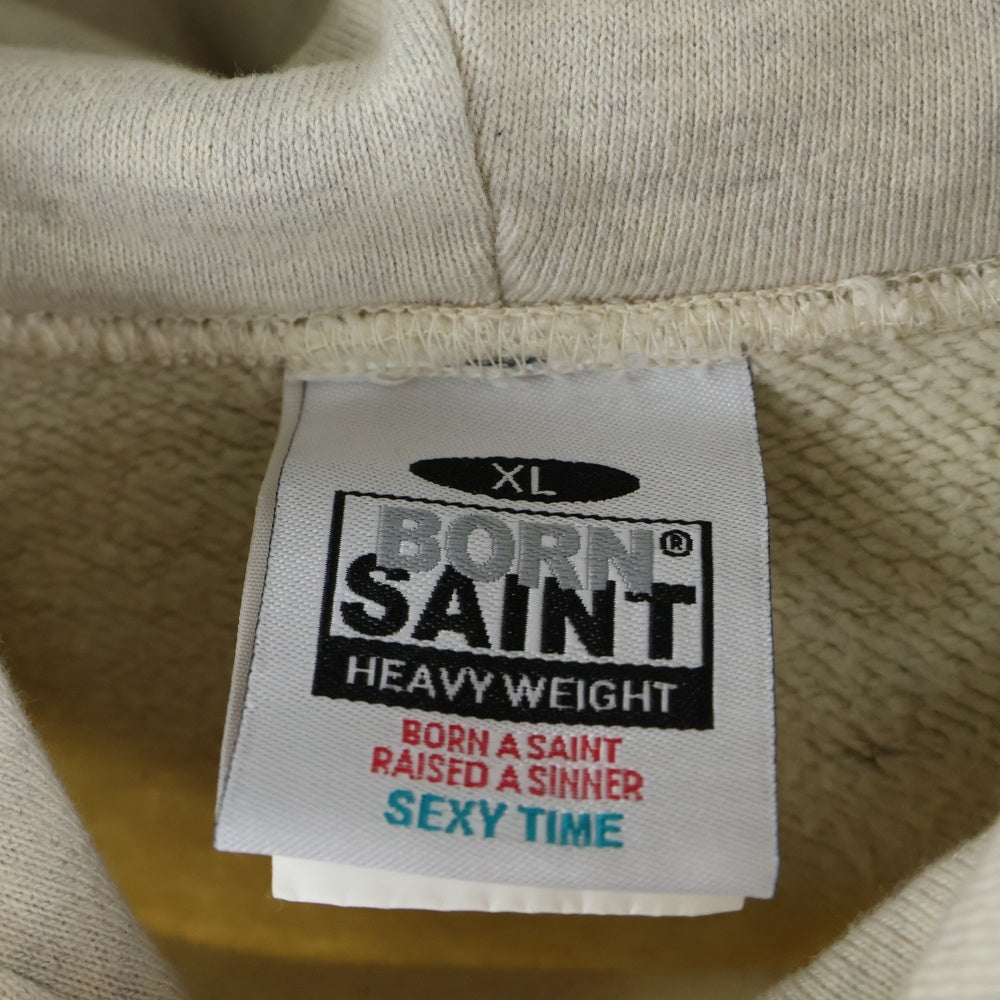 SAINT MICHAEL(セントマイケル) 24SS ×Born Raised ボーン レイズド プルオーバーパーカー ベージュ SM-YS8-0000-C11