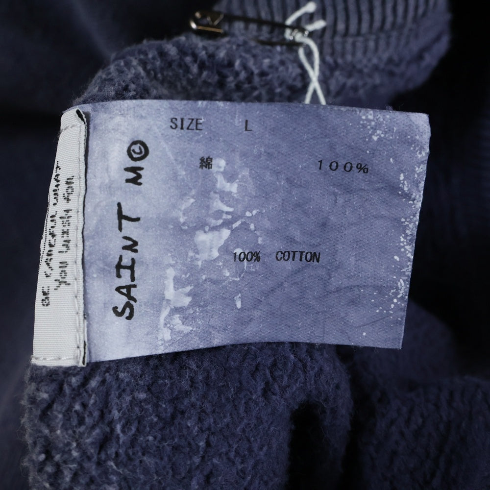 SAINT MICHAEL(セントマイケル) 21AW SKULL USED CREW NECK SWEAT スカルプリント ユーズド加工 クルーネックスウェットトレーナー SM-A21-0000-027