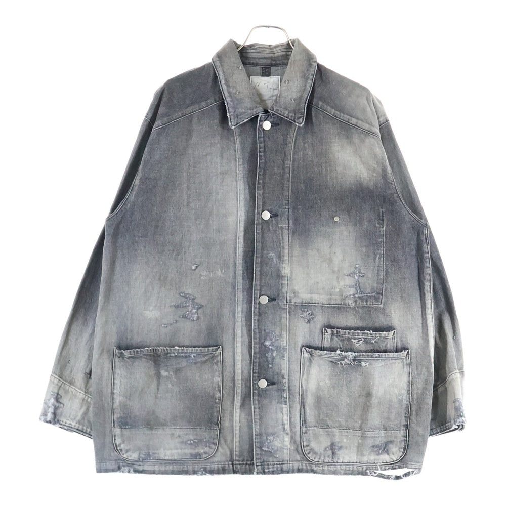 ANCELLM(アンセルム) 25SS DENIM COVERALL デニム カバーオール グレー ANC-JK44-A