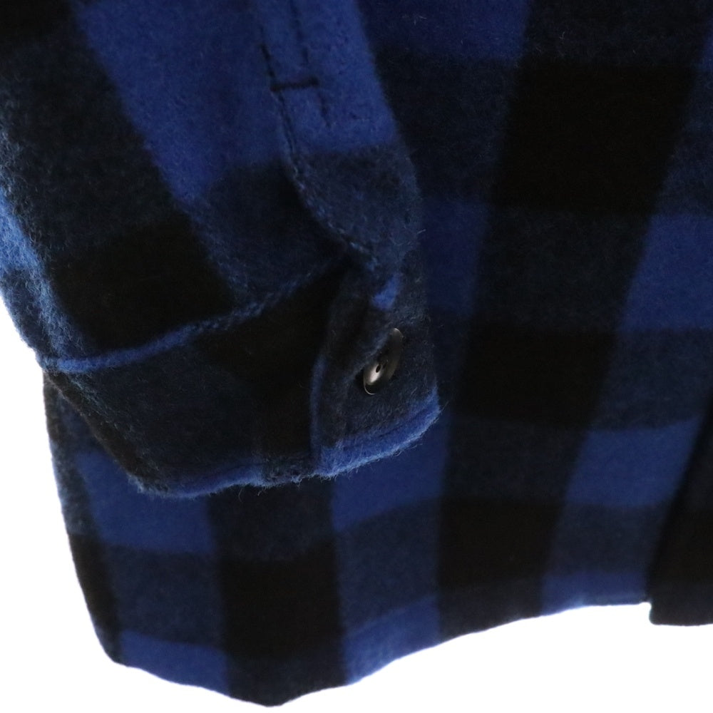 MASSES(マシス) ×PORKCHOP WOOL JACKET ポークチョップ バッファロー チェック ウール ジャケット ブラック/ブルー