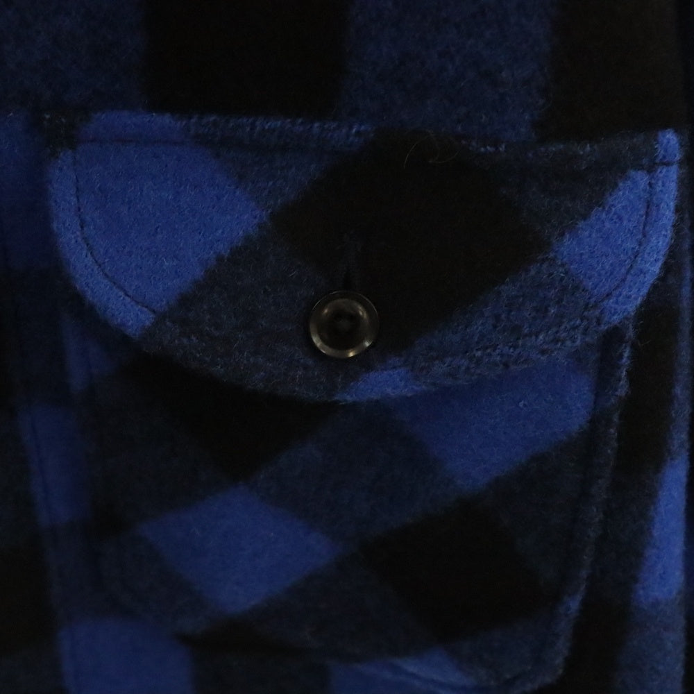 MASSES(マシス) ×PORKCHOP WOOL JACKET ポークチョップ バッファロー チェック ウール ジャケット ブラック/ブルー