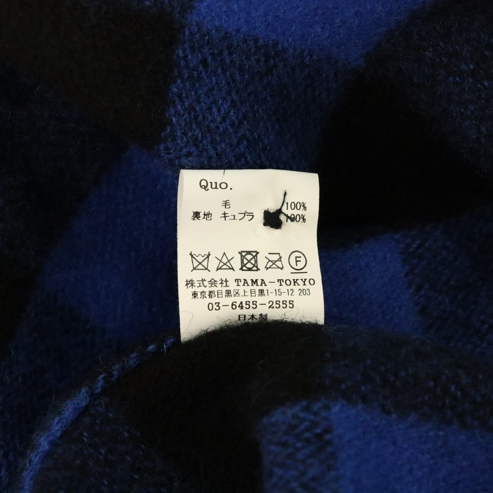 MASSES(マシス) ×PORKCHOP WOOL JACKET ポークチョップ バッファロー チェック ウール ジャケット ブラック/ブルー