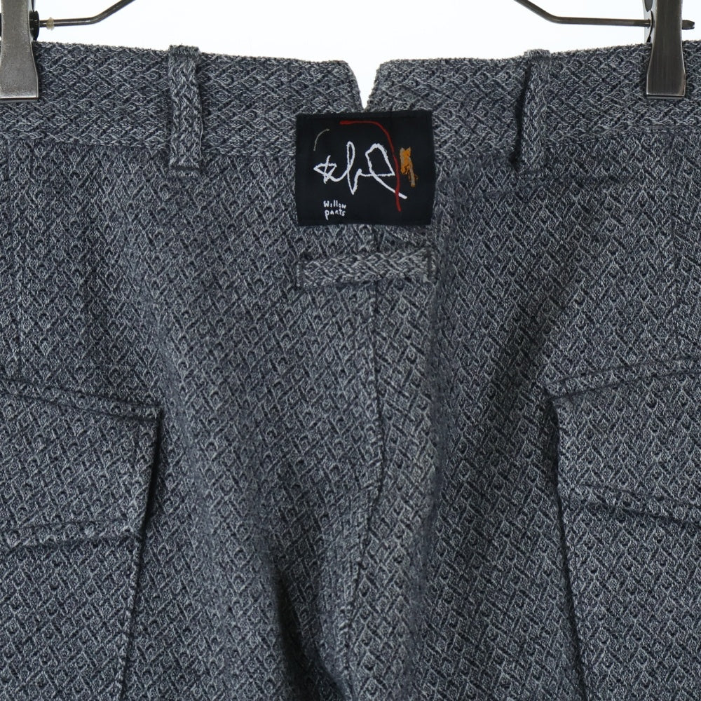 NO BRAND(ノーブランド) WILLOW PANTS ウール混 コットン スラックスパンツ グレー