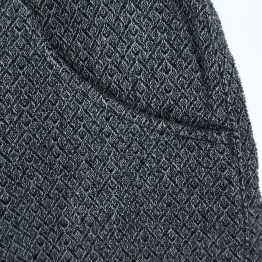 NO BRAND(ノーブランド) WILLOW PANTS ウール混 コットン スラックスパンツ グレー