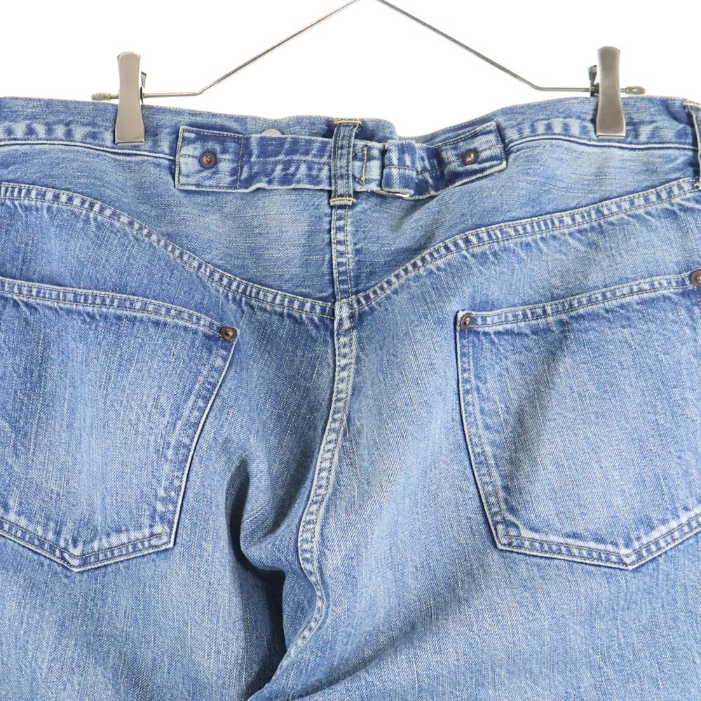 A.PRESSE(アプレッセ) No.22 Washed Wide Denim Pants ウォッシュ加工 ストレートデニムパンツ インディゴ AP-4003