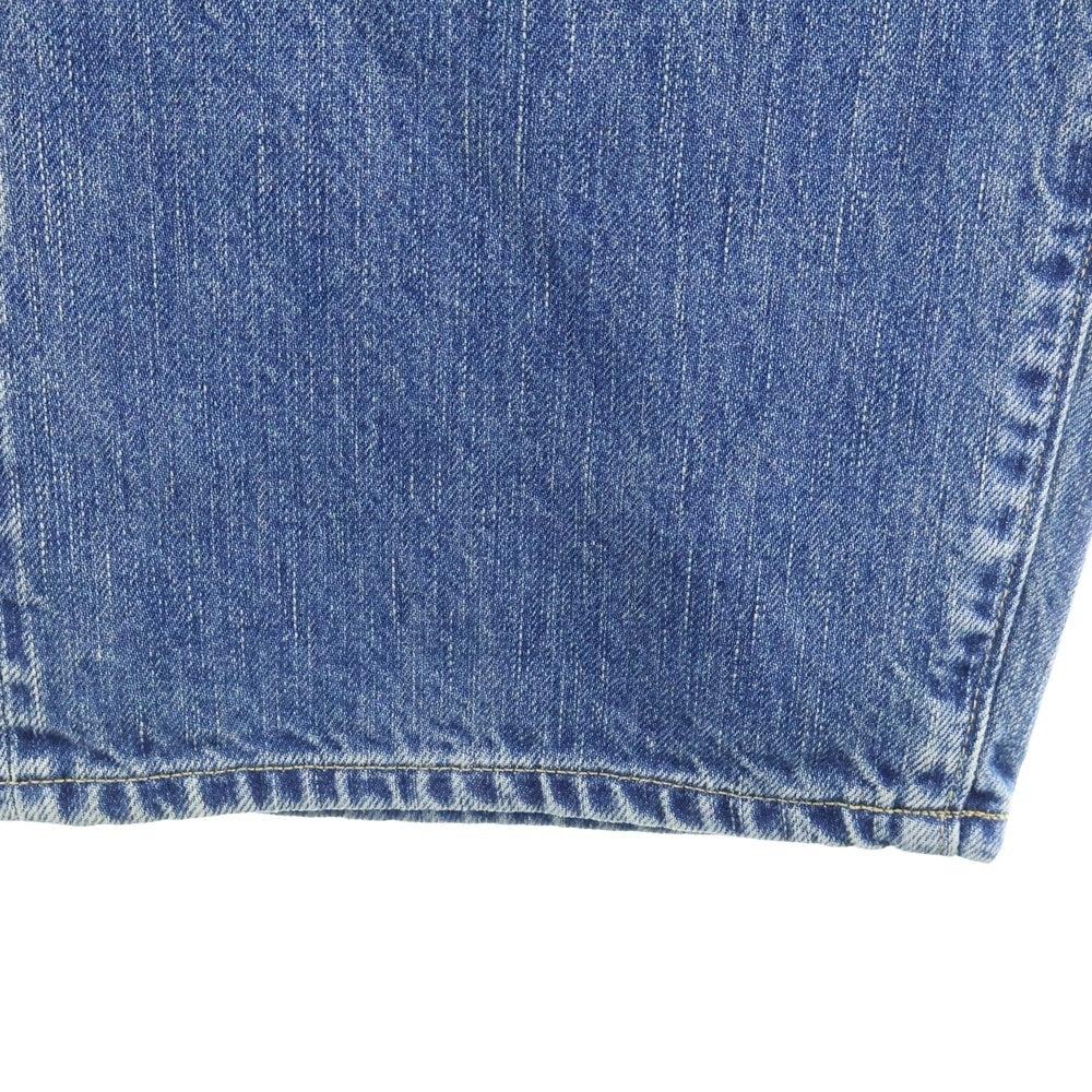 A.PRESSE(アプレッセ) No.22 Washed Wide Denim Pants ウォッシュ加工 ストレートデニムパンツ インディゴ AP-4003