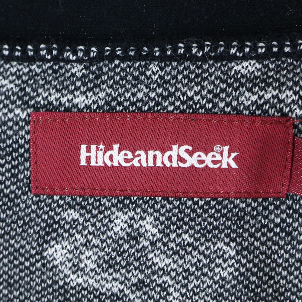 Hideandseek(ハイドアンドシーク) Total Pattern 総柄 コットン カーディガン ブラック HC-1006234