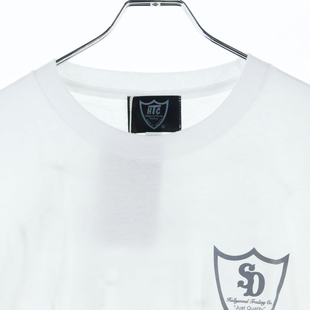 HTC(エイチティーシー) ×Standard California スタンダードカリフォルニア バックスタッズプリント クルーネック 長袖Tシャツ ホワイト