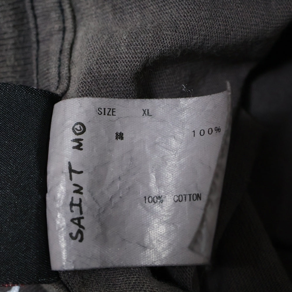 SAINT MICHAEL(セントマイケル) SM-A21-0000-025 AW21 LS TEE_SATAN ヴィンテージ加工ロングスリーブ 長袖Tシャツ カットソー グレー