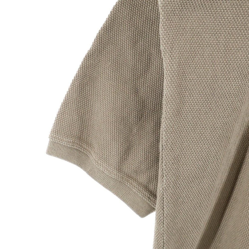 TENDERLOIN(テンダーロイン) MOSS STITCH NFL 鹿の子編み フットボール長袖シャツ ベージュ