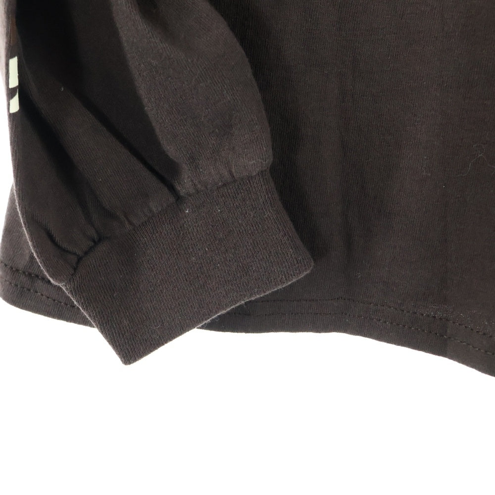 TENDERLOIN(テンダーロイン) 22SS LONG SLEEVE TEE 2A バックプリント ボルネオスカル ロゴ クルーネック 長袖Tシャツ ブラウン