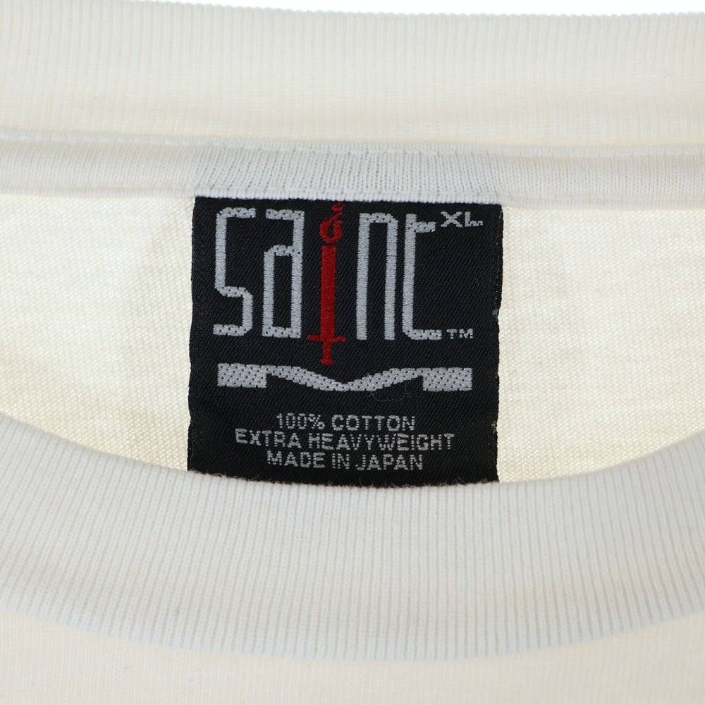 SAINT MICHAEL(セントマイケル) 24SS LS TEE PINK HEART WHITE クルーネック 長袖Tシャツ ホワイト SM-YS8-0000-020