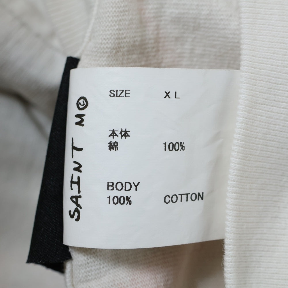 SAINT MICHAEL(セントマイケル) 24SS LS TEE PINK HEART WHITE クルーネック 長袖Tシャツ ホワイト SM-YS8-0000-020