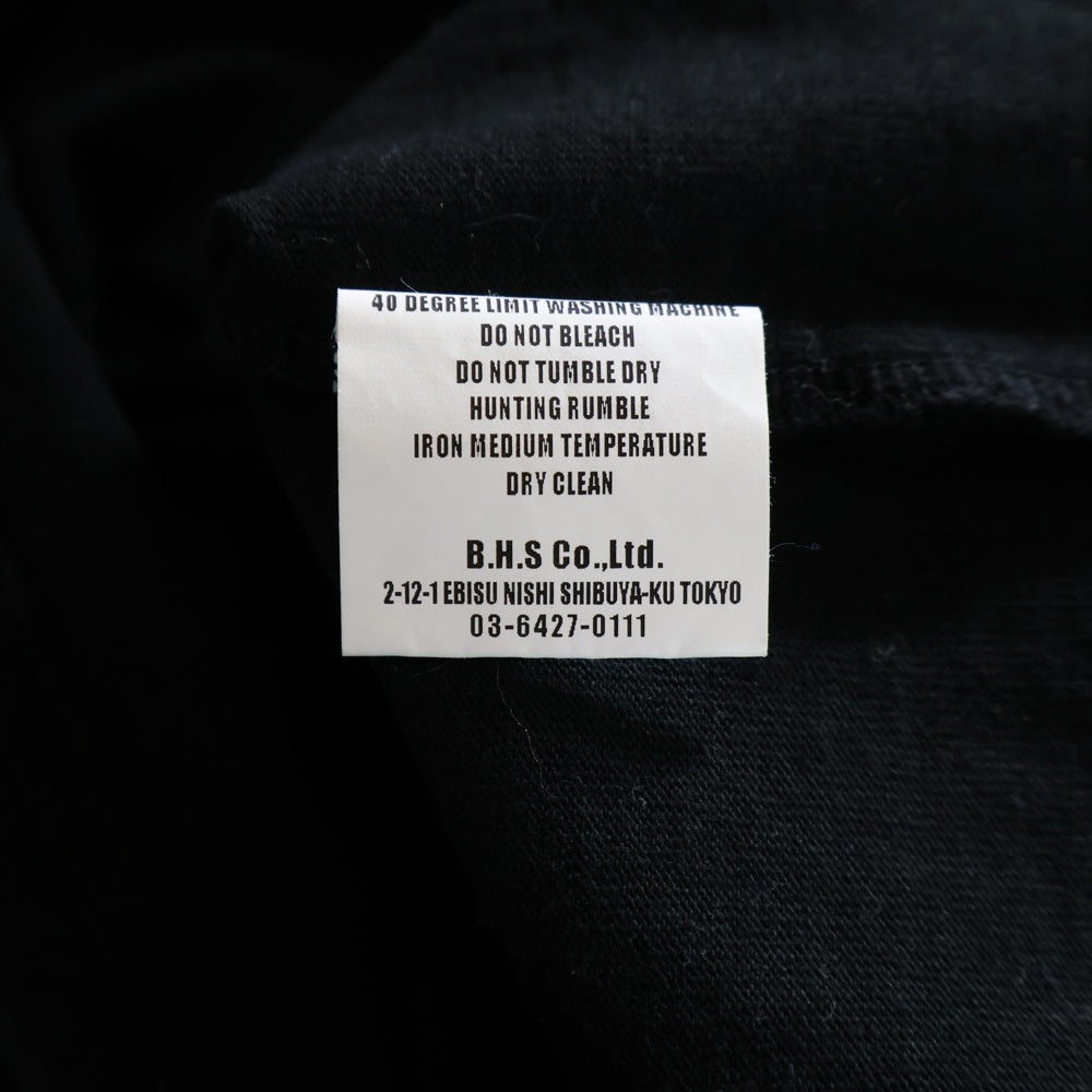 RATS(ラッツ) WAY OF LIFE BLACKANDYELLOW 両面プリント クルーネック 長袖Tシャツ ブラック