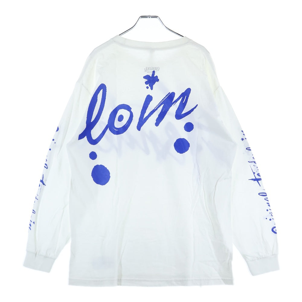 TENDERLOIN(テンダーロイン) 2D L/S TEE 両面プリント クルーネック 長袖Tシャツ ホワイト