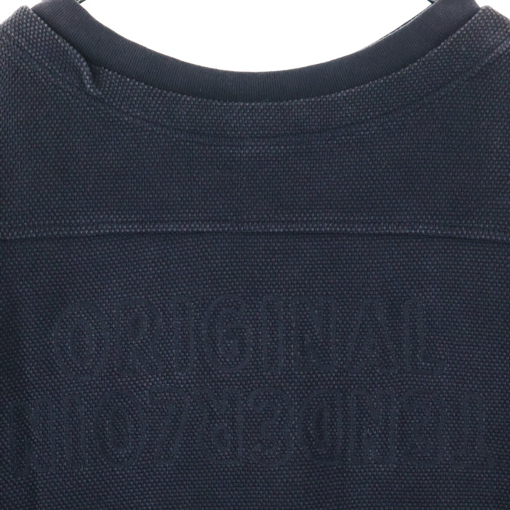 TENDERLOIN(テンダーロイン) MOSS STITCH NFL 鹿の子編み フットボール長袖シャツ ブラック