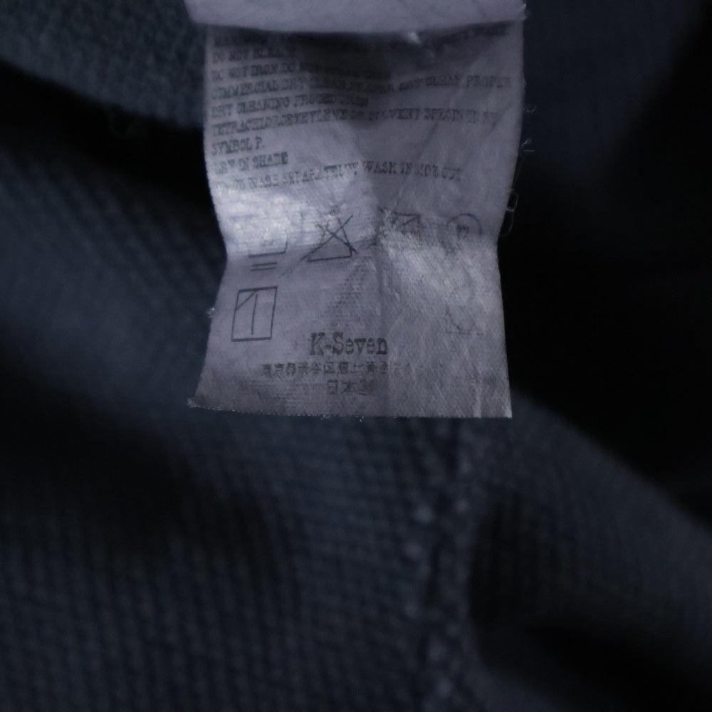 TENDERLOIN(テンダーロイン) MOSS STITCH NFL 鹿の子編み フットボール長袖シャツ ブラック