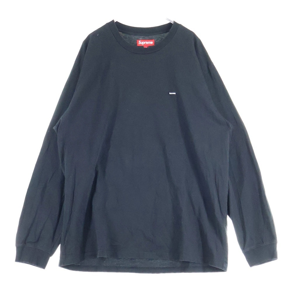 SUPREME(シュプリーム) 23AW Small Box L/S Tee スモールボックス ワッペンロゴ ロングスリーブ 長袖Tシャツ カットソー ブラック