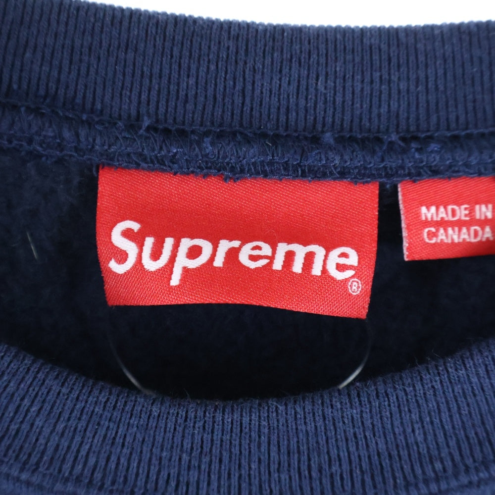 SUPREME(シュプリーム) Small Box Logo Sweatshirt スモールボックスロゴ クルーネック スウェットトレーナー ネイビー