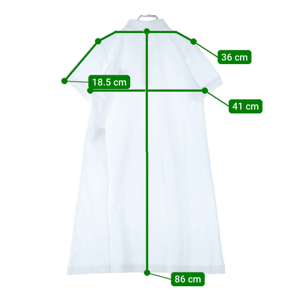 COMME DES GARCONS GIRL(コムデギャルソンガール) コットン ハートロゴ刺繍 半袖ポロシャツワンピース レディース ホワイト NY-T301