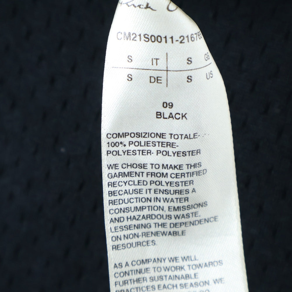 Rick Owens(リックオウエンス) ×CAHMPION チャンピオン ロゴ刺繍 メッシュタンクトップ ブラック CM21S0011-216765