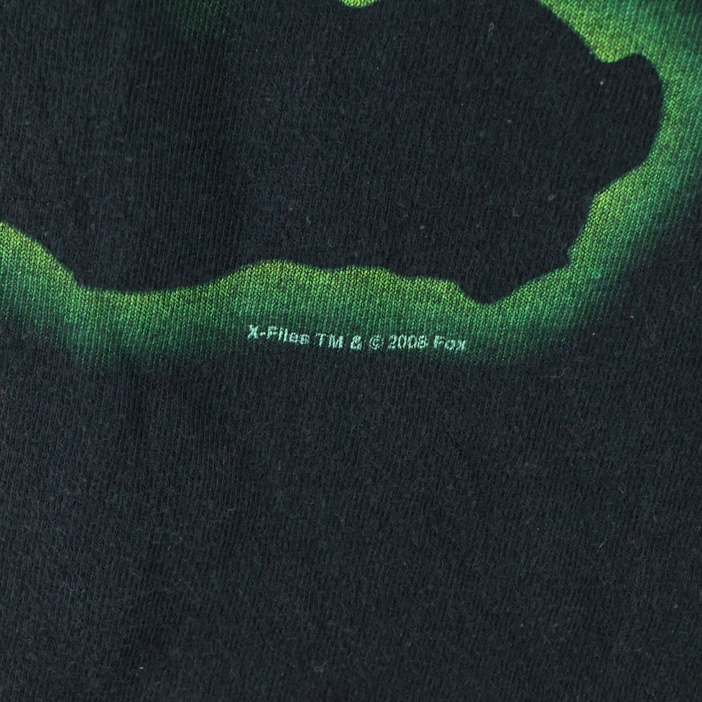 VINTAGE(ヴィンテージ) 00s X-FILES フロントプリント クルーネック 半袖Tシャツ ブラック